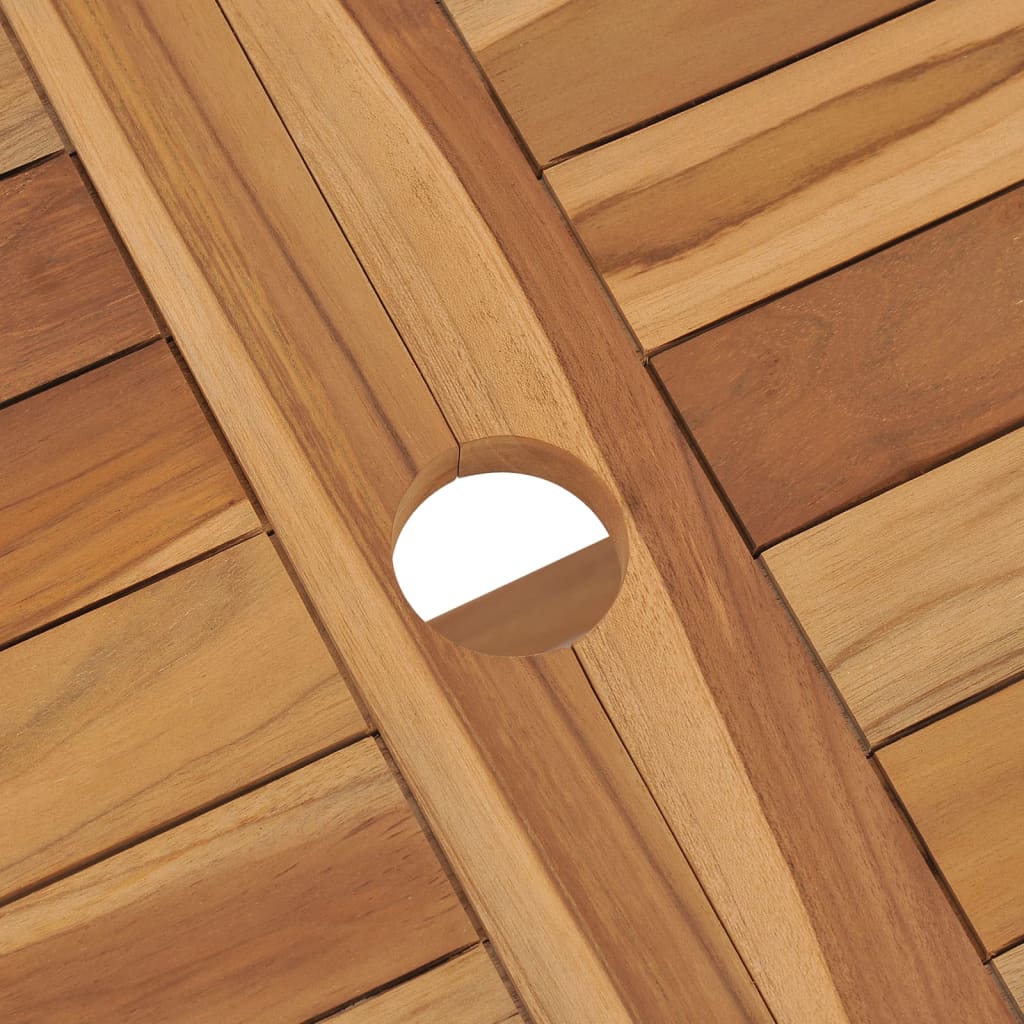 Klappbarer Gartentisch 120x70x75 cm Teak Massivholz